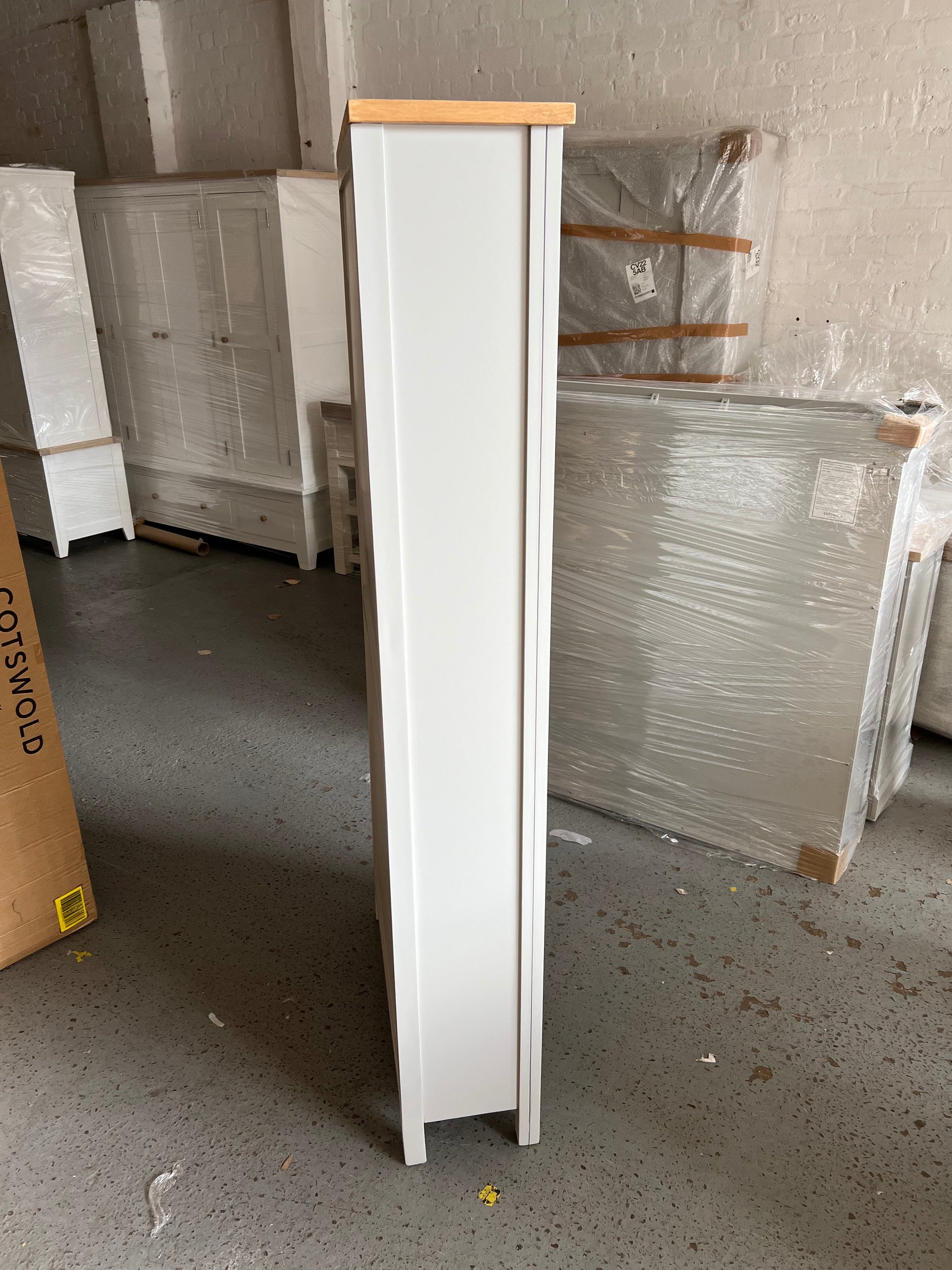 SIMPLY COTSWOLD PEBBLE GREY Large Bookcase Quality Furniture Clearance Ltd