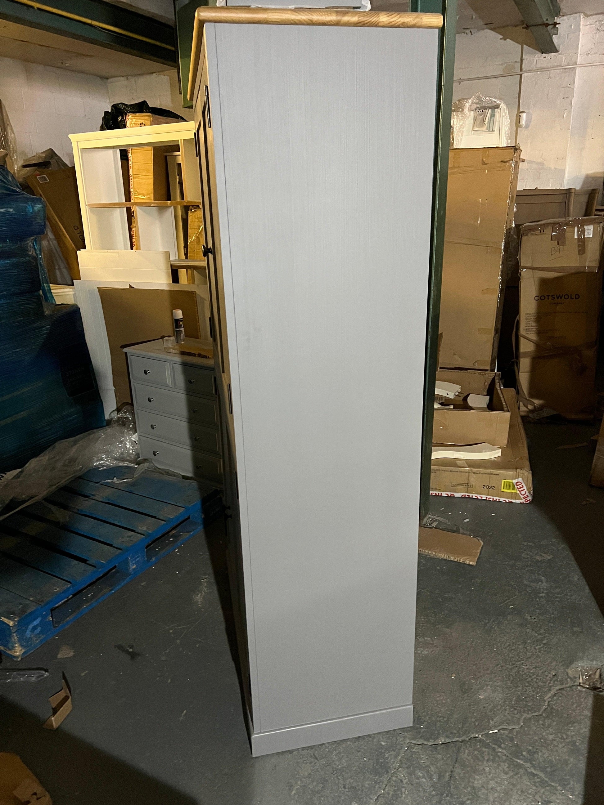 Painswick Storm Grey Double Farmhouse Larder furniture delivered