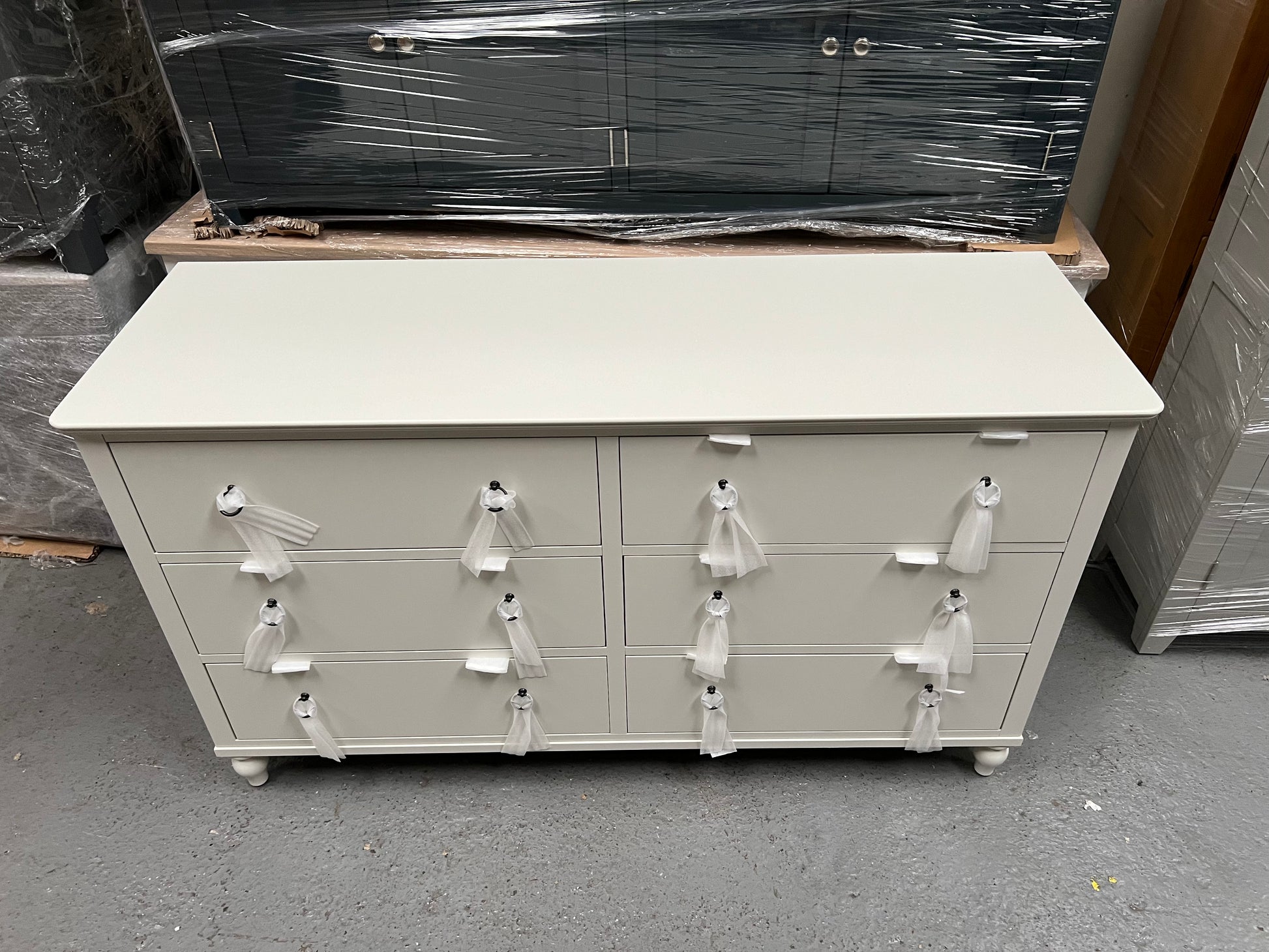 Wilmslow Grey Painted 6 Drawer Chest Quality Furniture Clearance Ltd