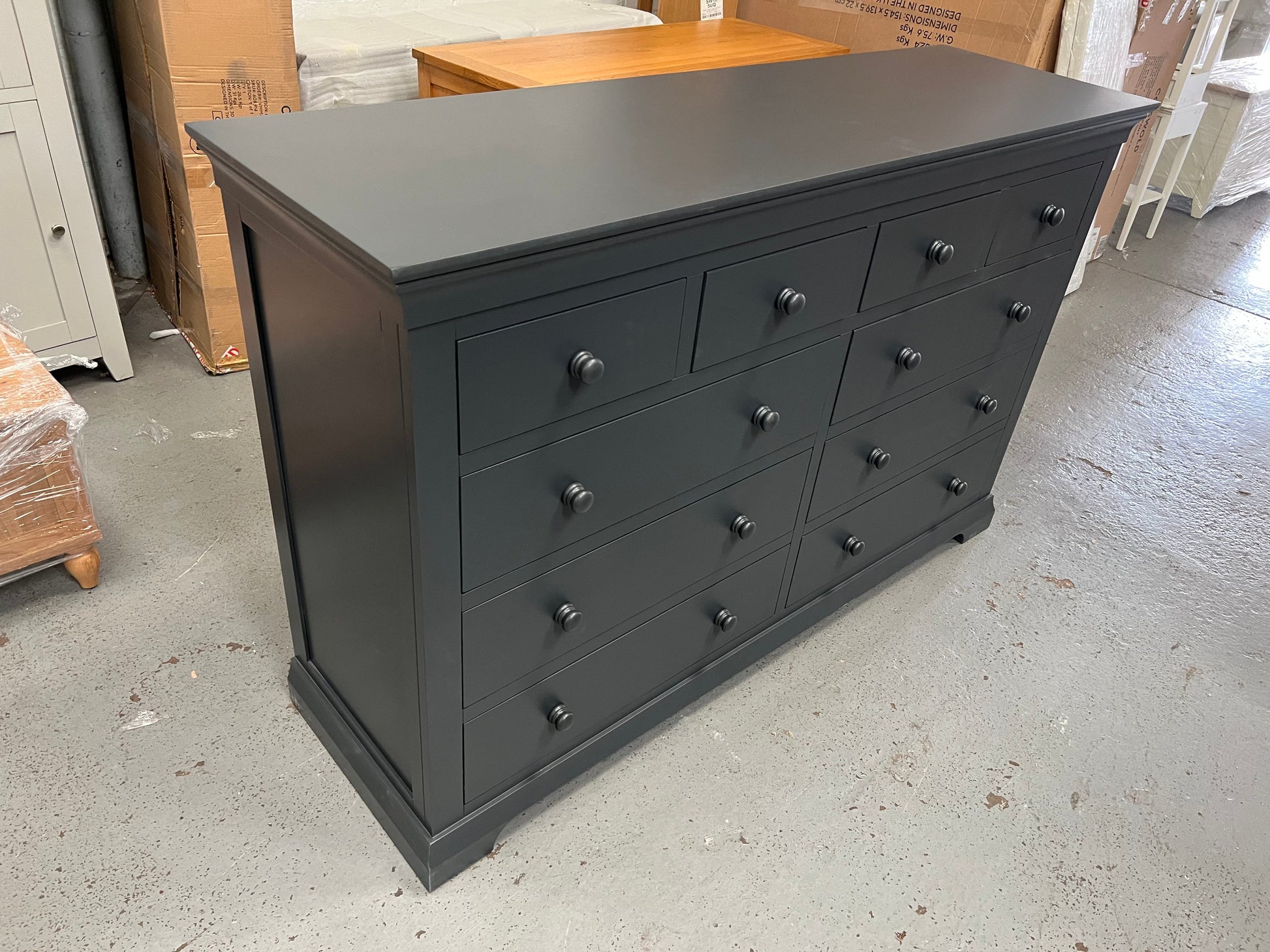 Chantilly Dusky Black 10 Drawer Chest furniture delivered