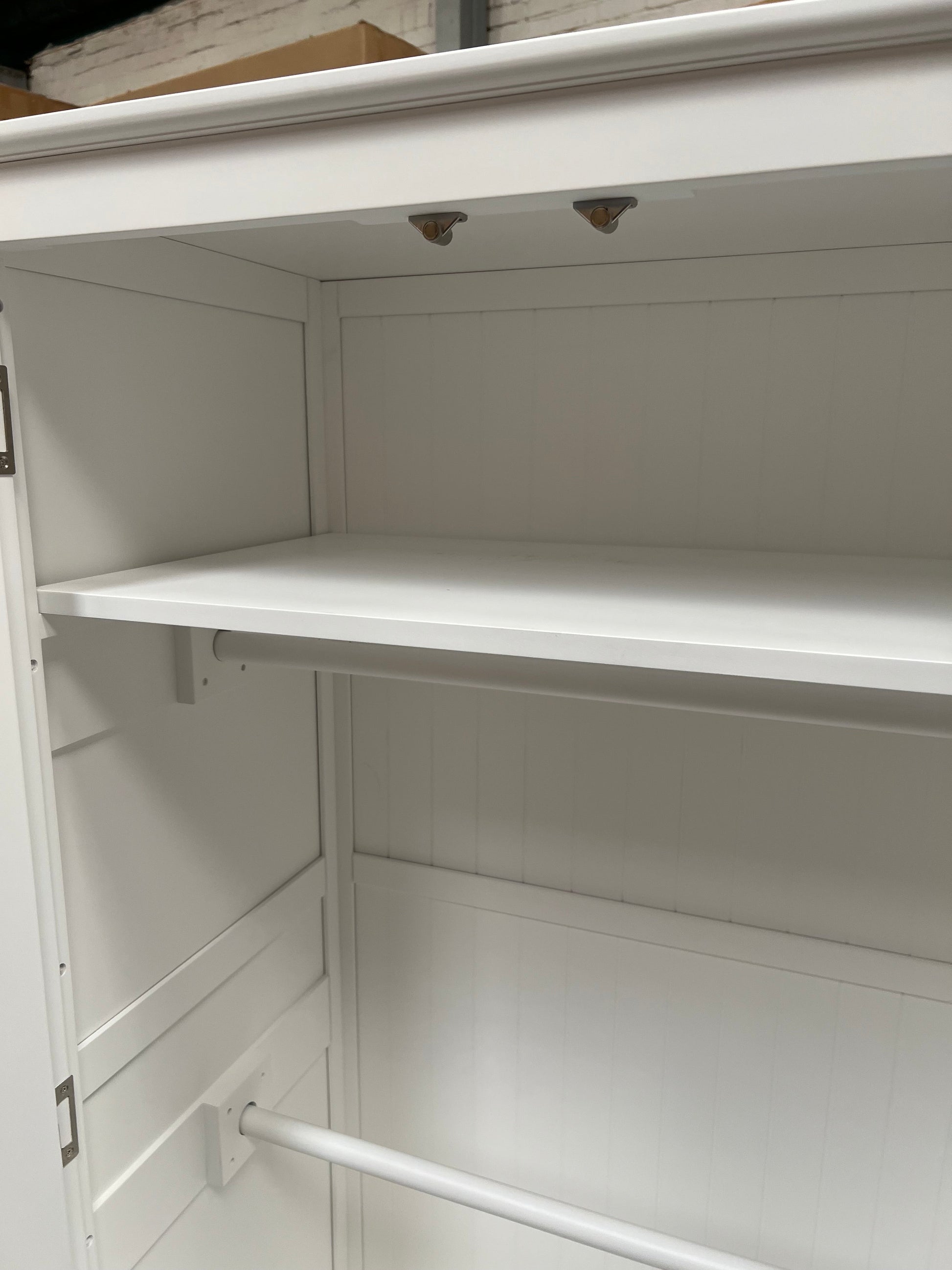 Pensham Pure White Narrow Double Wardrobe furniture delivered