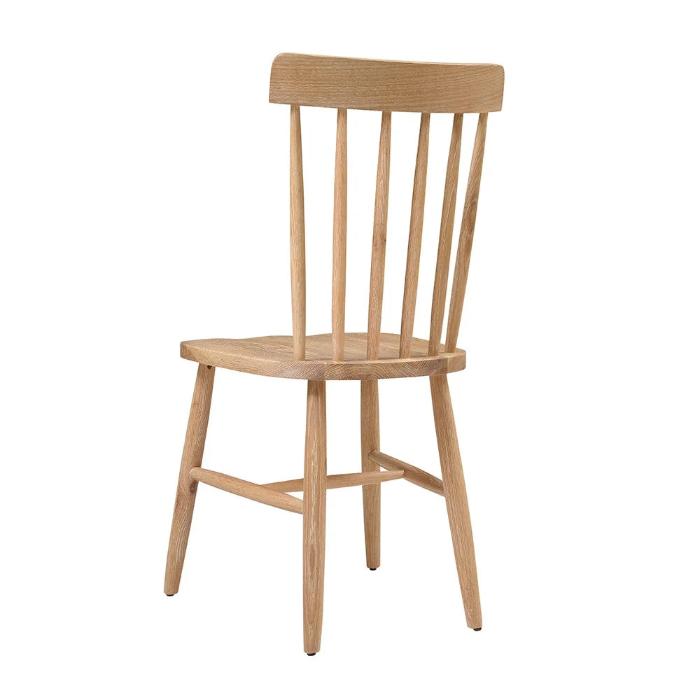 INGLESHAM WHITEWASH OAK Spindleback Chair (Set of two) Quality Furniture Clearance Ltd