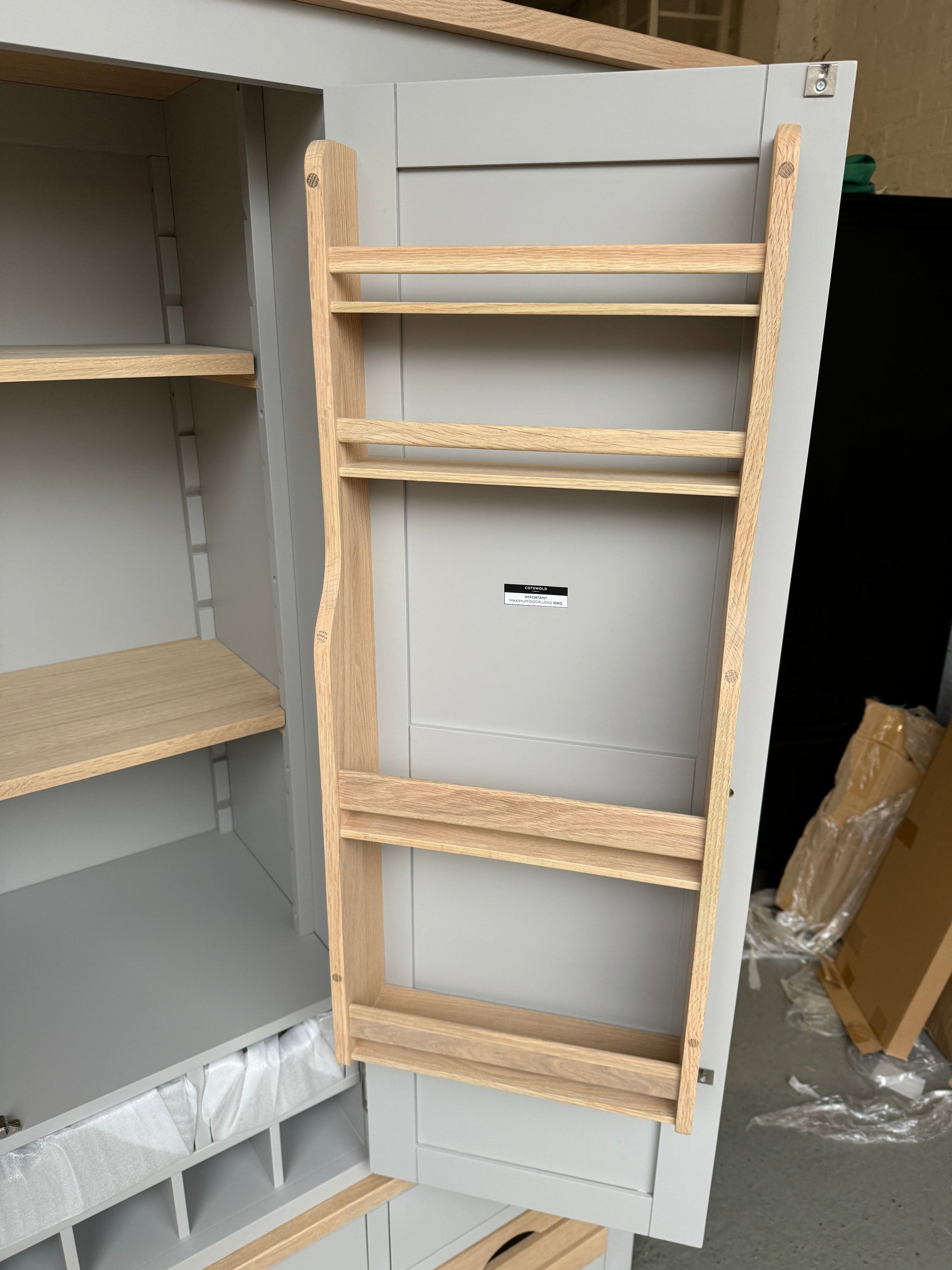 Chester Dove Grey Triple Larder Quality Furniture Clearance Ltd