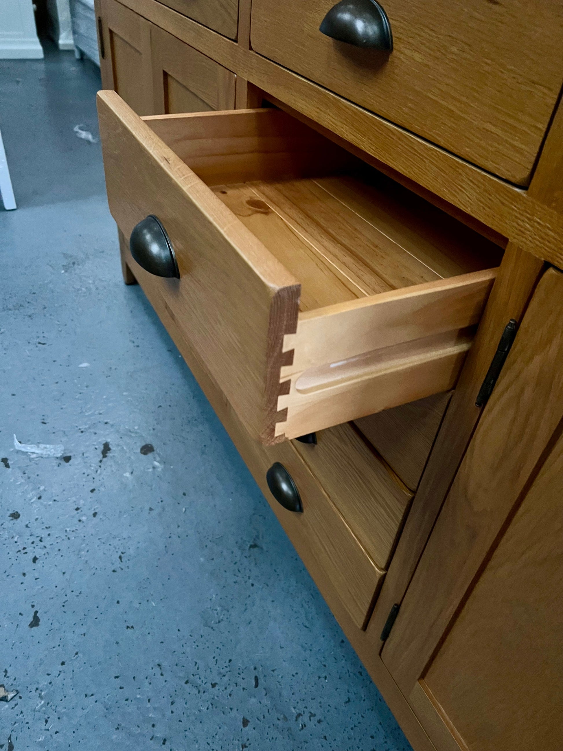 Oakland Rustic Oak New Grand Sideboard Quality Furniture Clearance Ltd