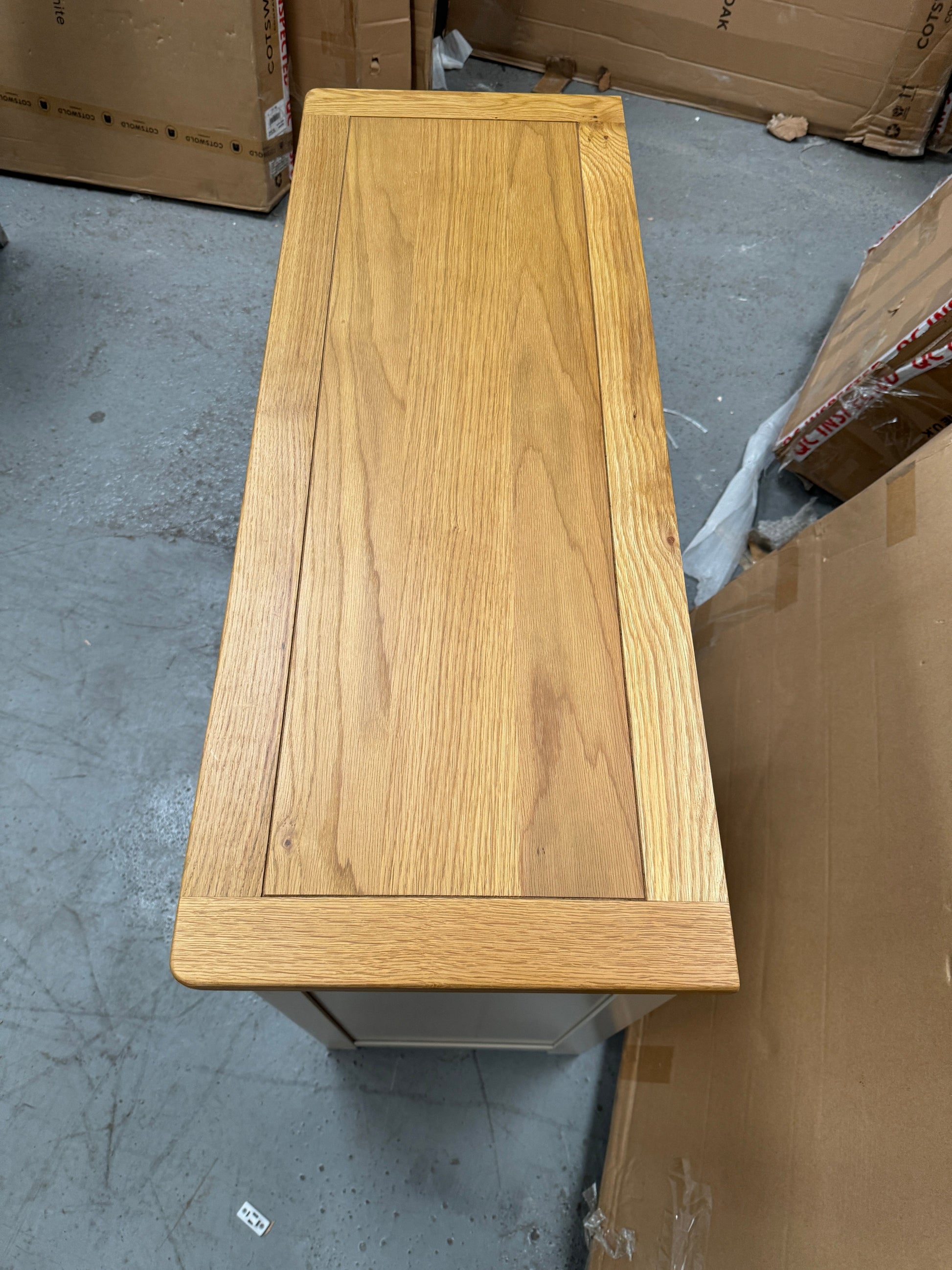 Lundy Stone Grey Single Pedestal Dressing Table Quality Furniture Clearance Ltd