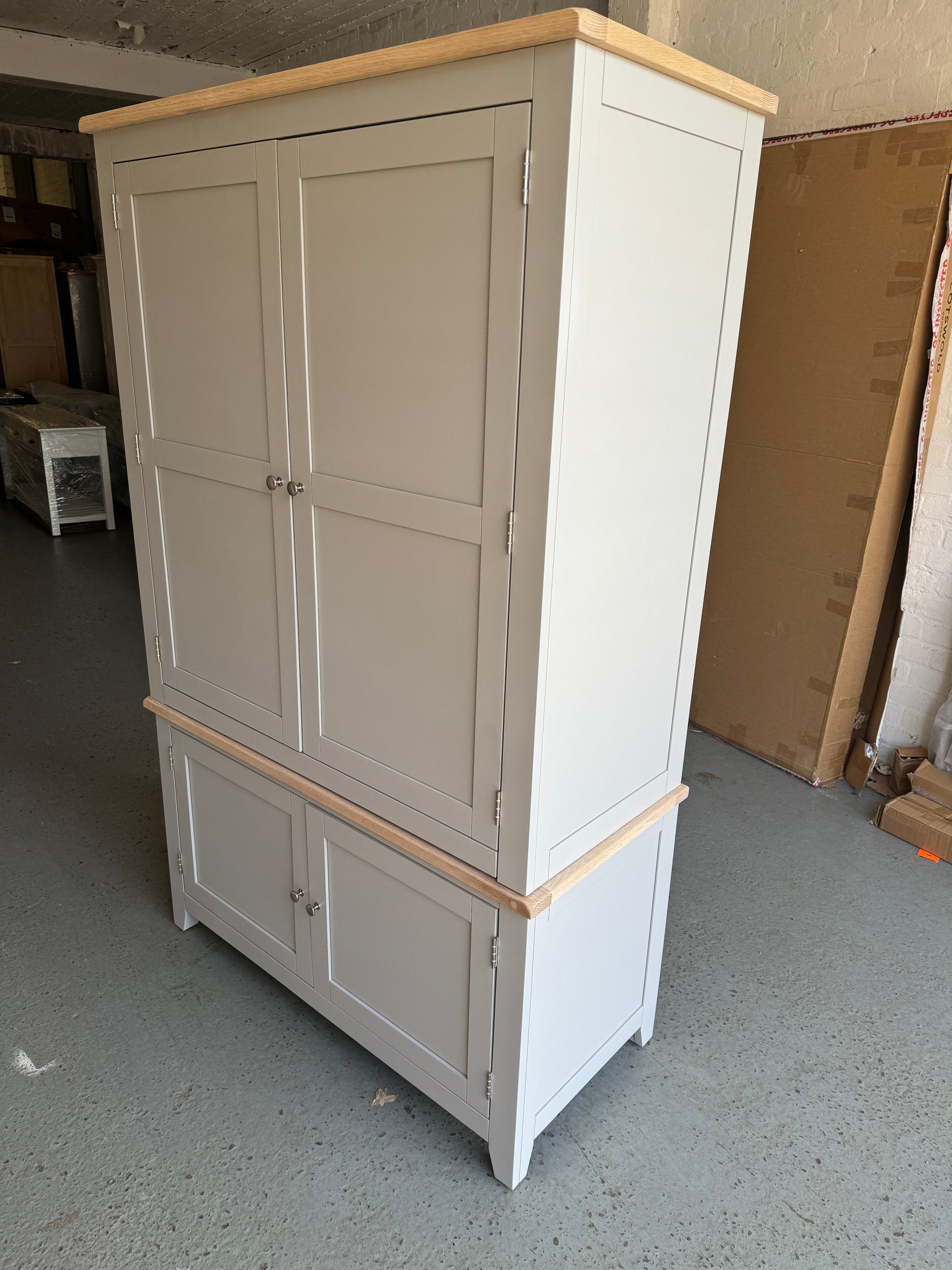 CHESTER DOVE GREY Hideaway Home Office Quality Furniture Clearance Ltd