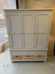 Chester Dove Grey Triple Larder Quality Furniture Clearance Ltd