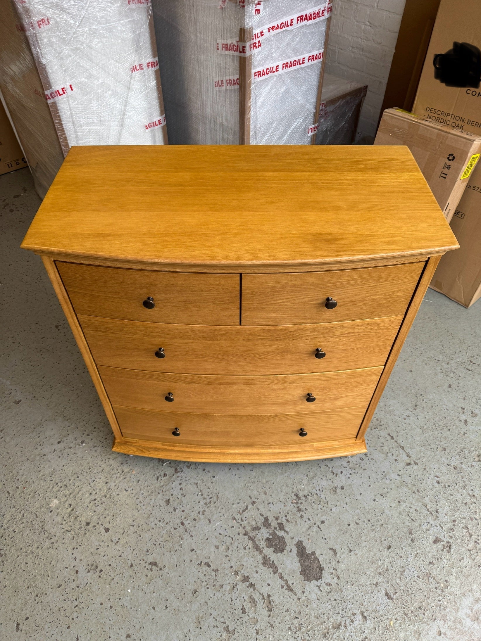 WINCHCOMBE OILED OAK
5 Drawer Chest Quality Furniture Clearance Ltd