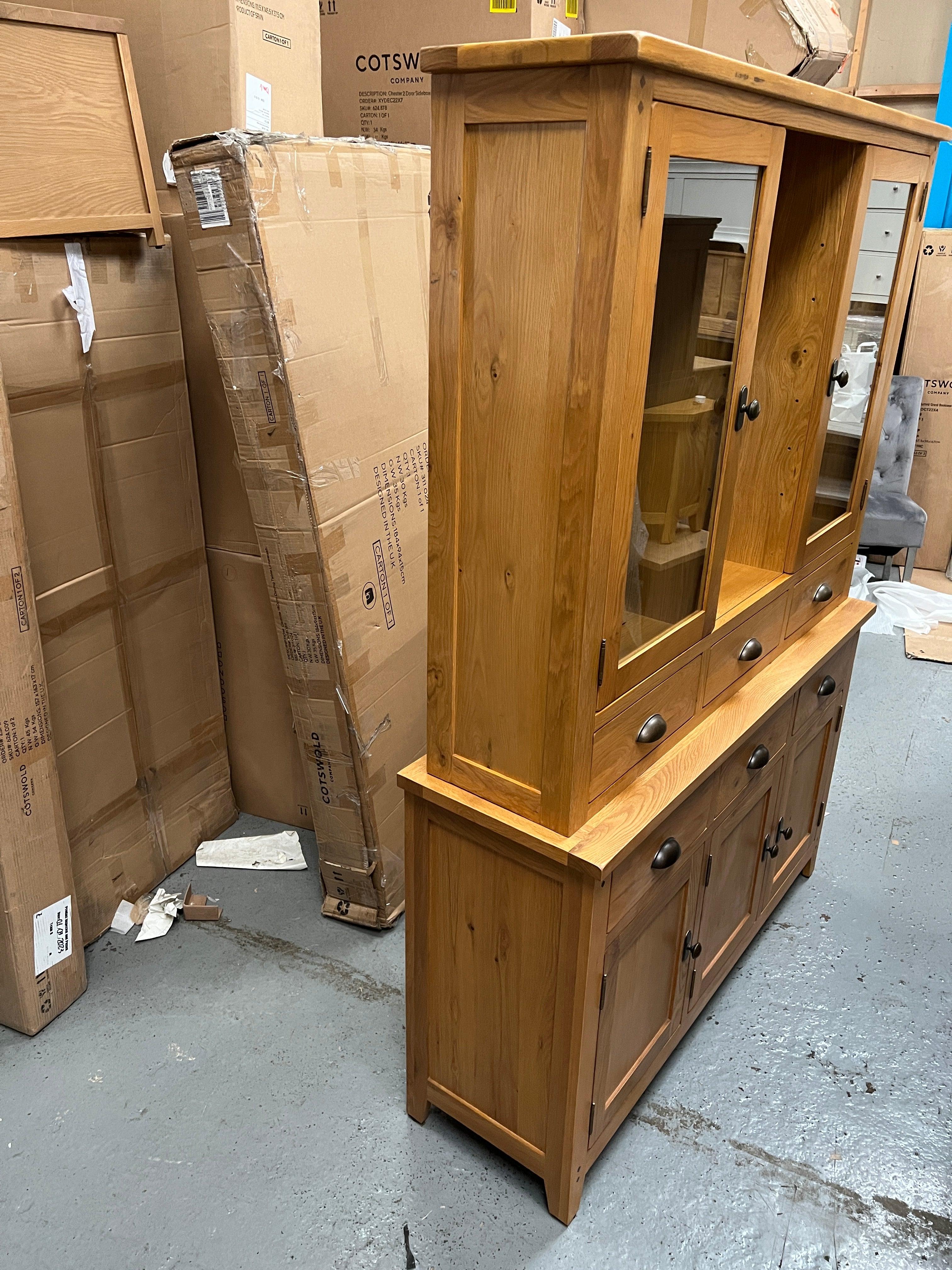 Oakland Rustic Oak Dresser Quality Furniture Clearance Ltd