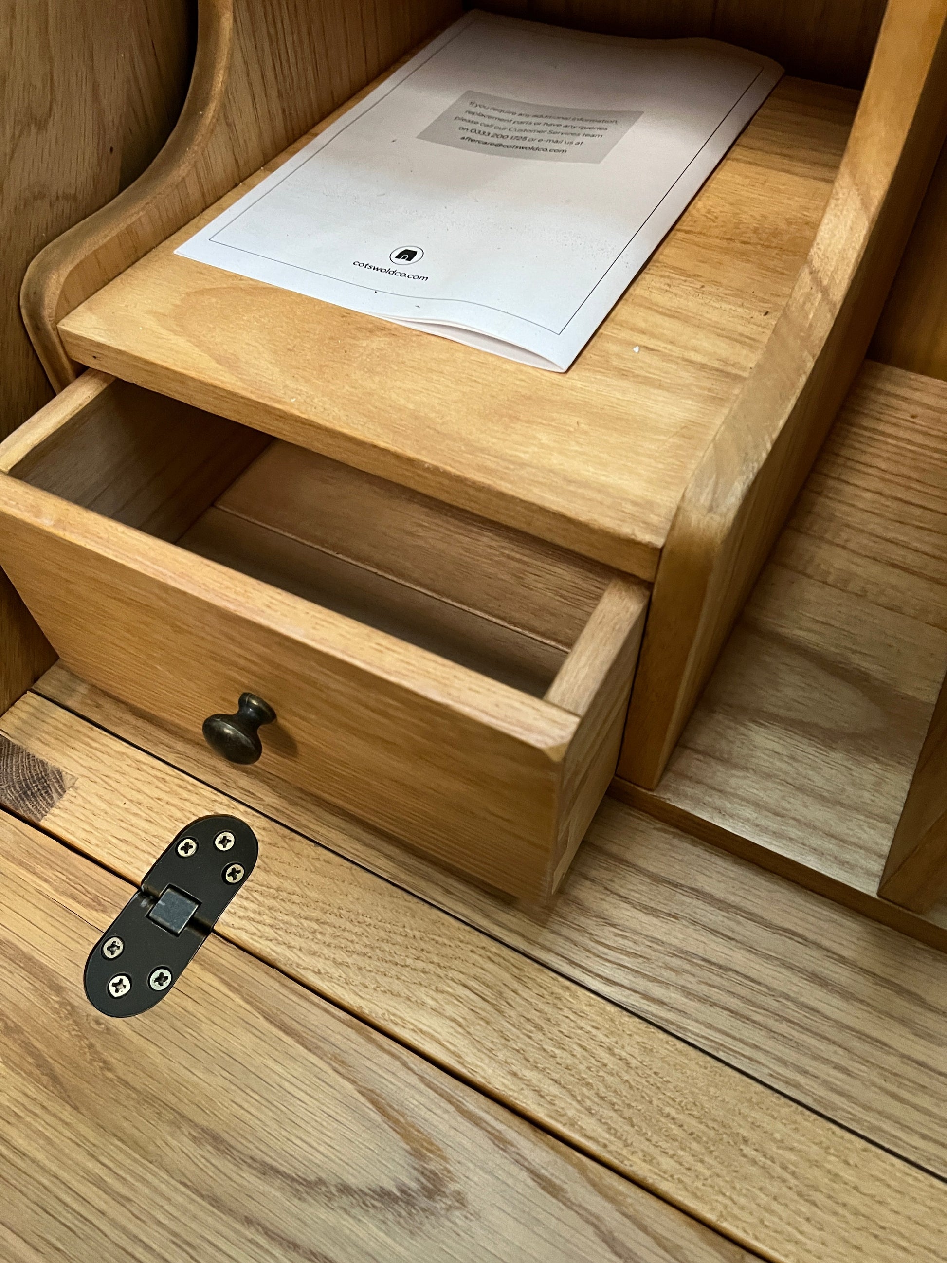 Oakland Rustic Oak Writing Bureau furniture delivered