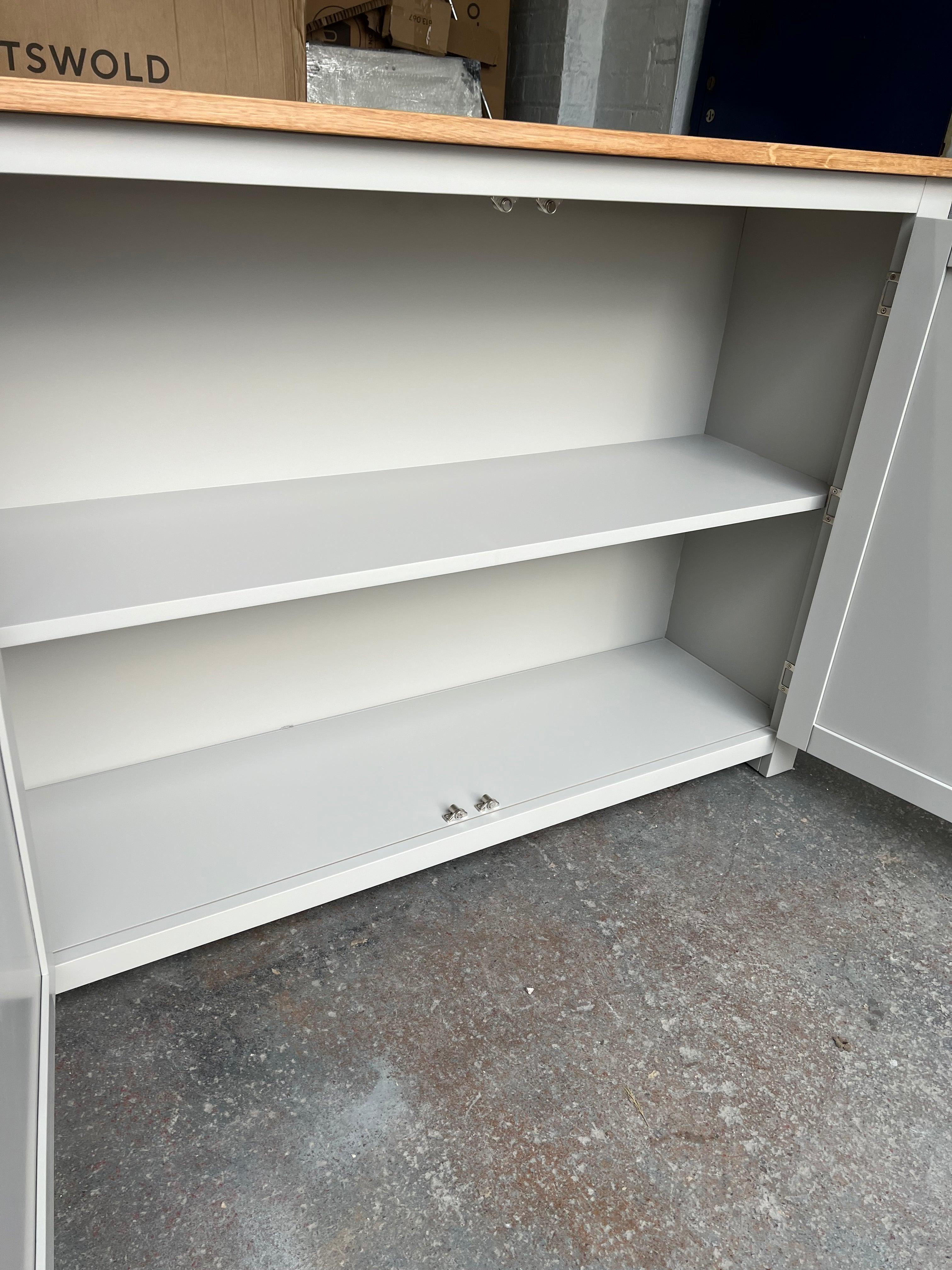 Portobello Grey Breakfast Bar Island with Stools. furniture delivered