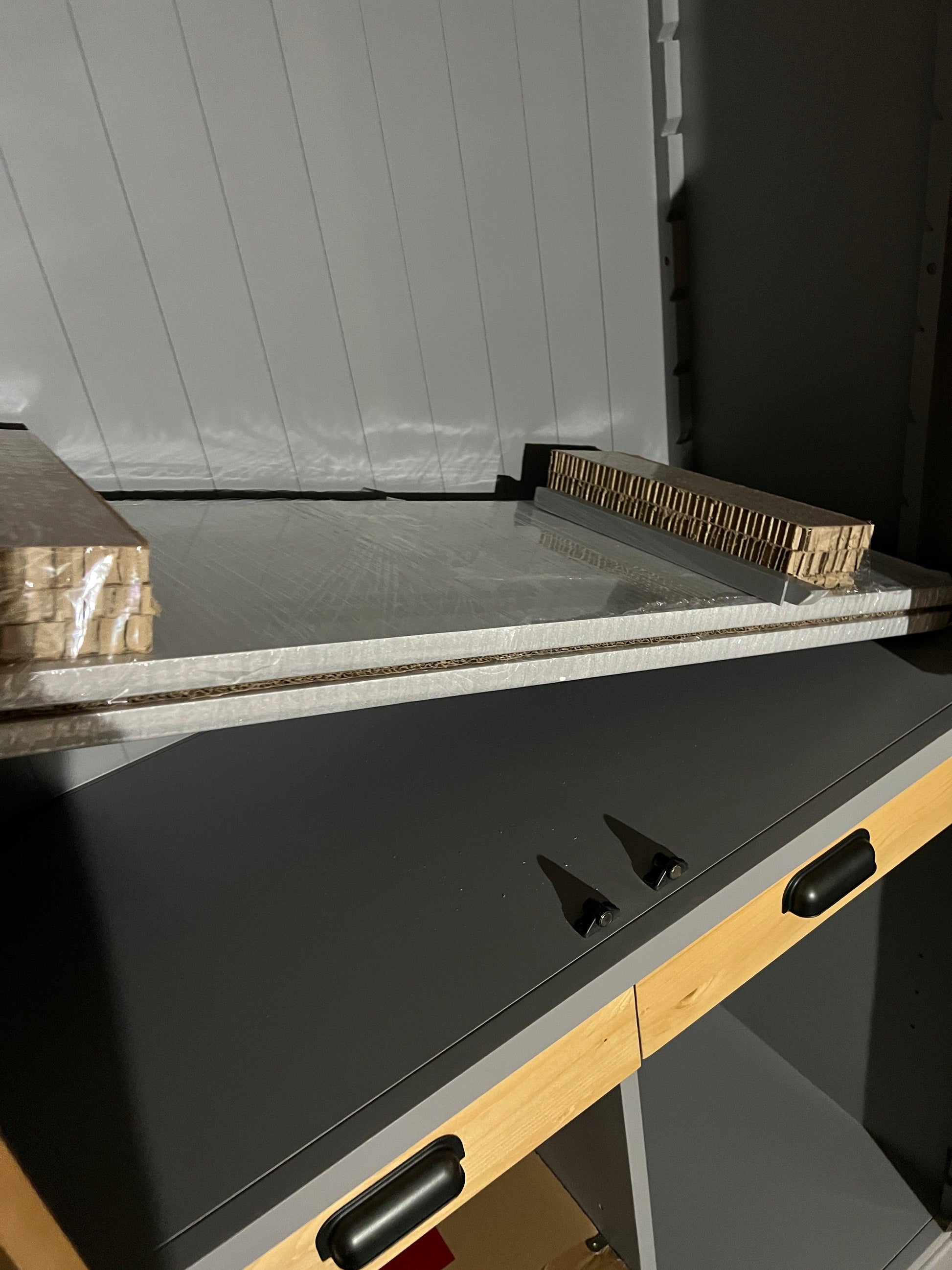 Painswick Storm Grey Double Farmhouse Larder furniture delivered