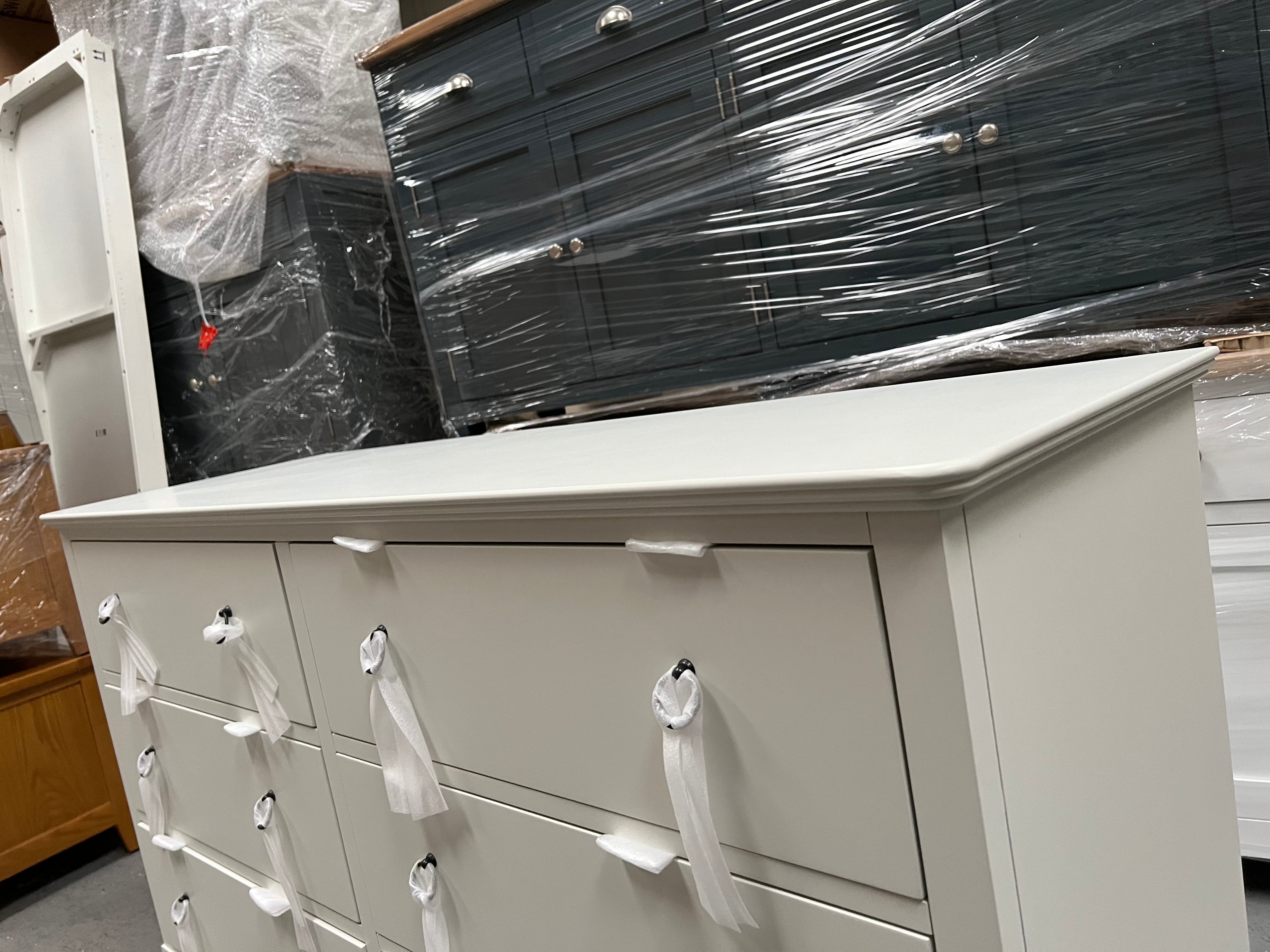 Wilmslow Grey Painted 6 Drawer Chest Quality Furniture Clearance Ltd