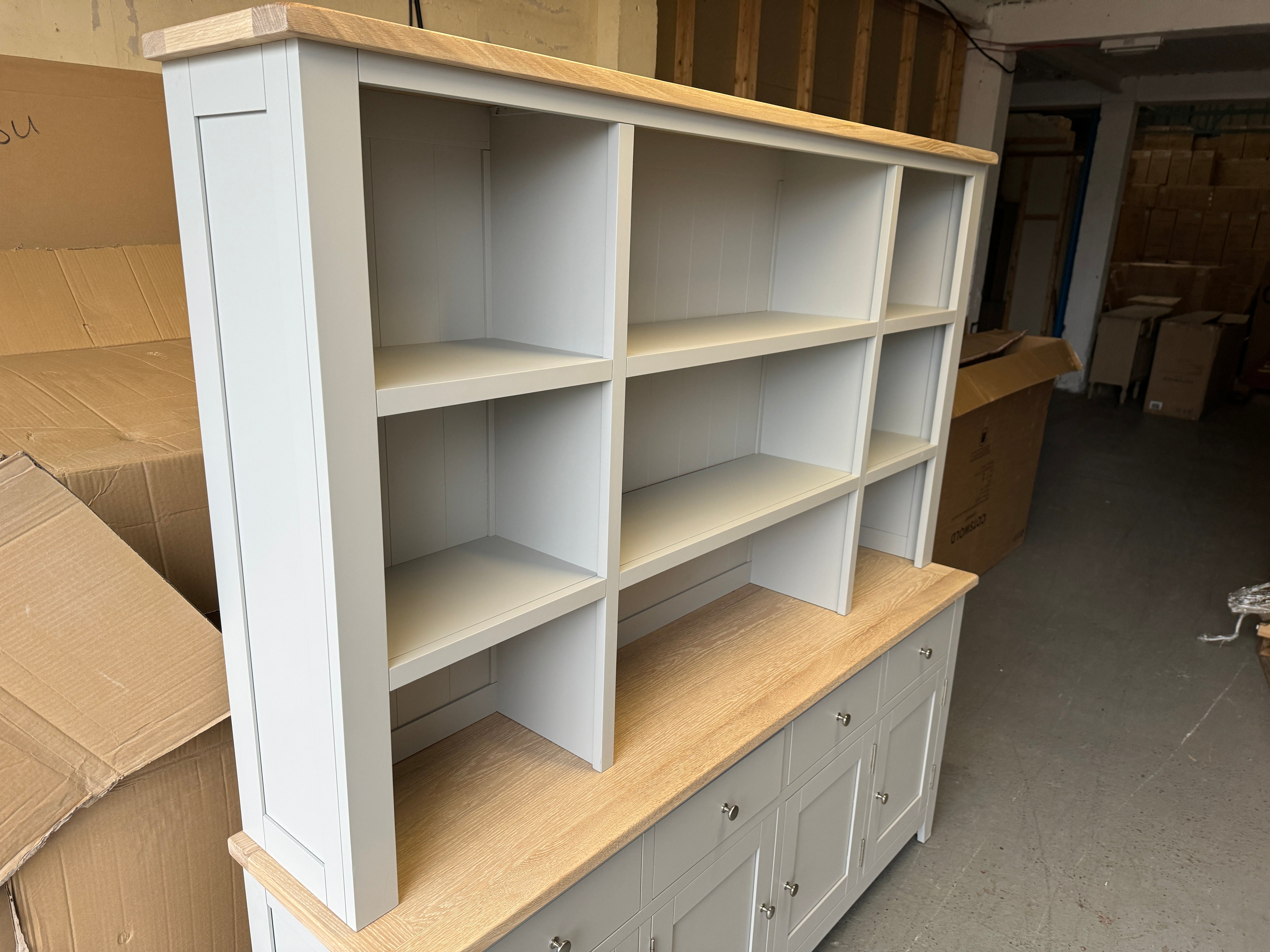 Chester Dove Grey Grand Dresser furniture delivered