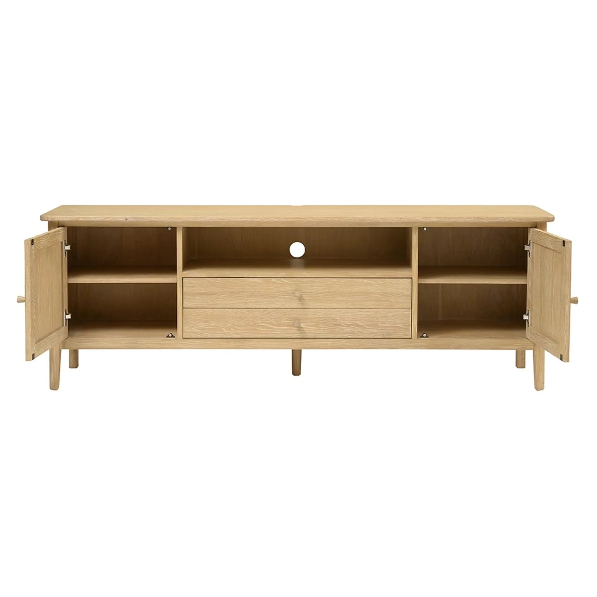 BERKELEY NORDIC OAK
Extra Large TV Unit 75" Quality Furniture Clearance Ltd
