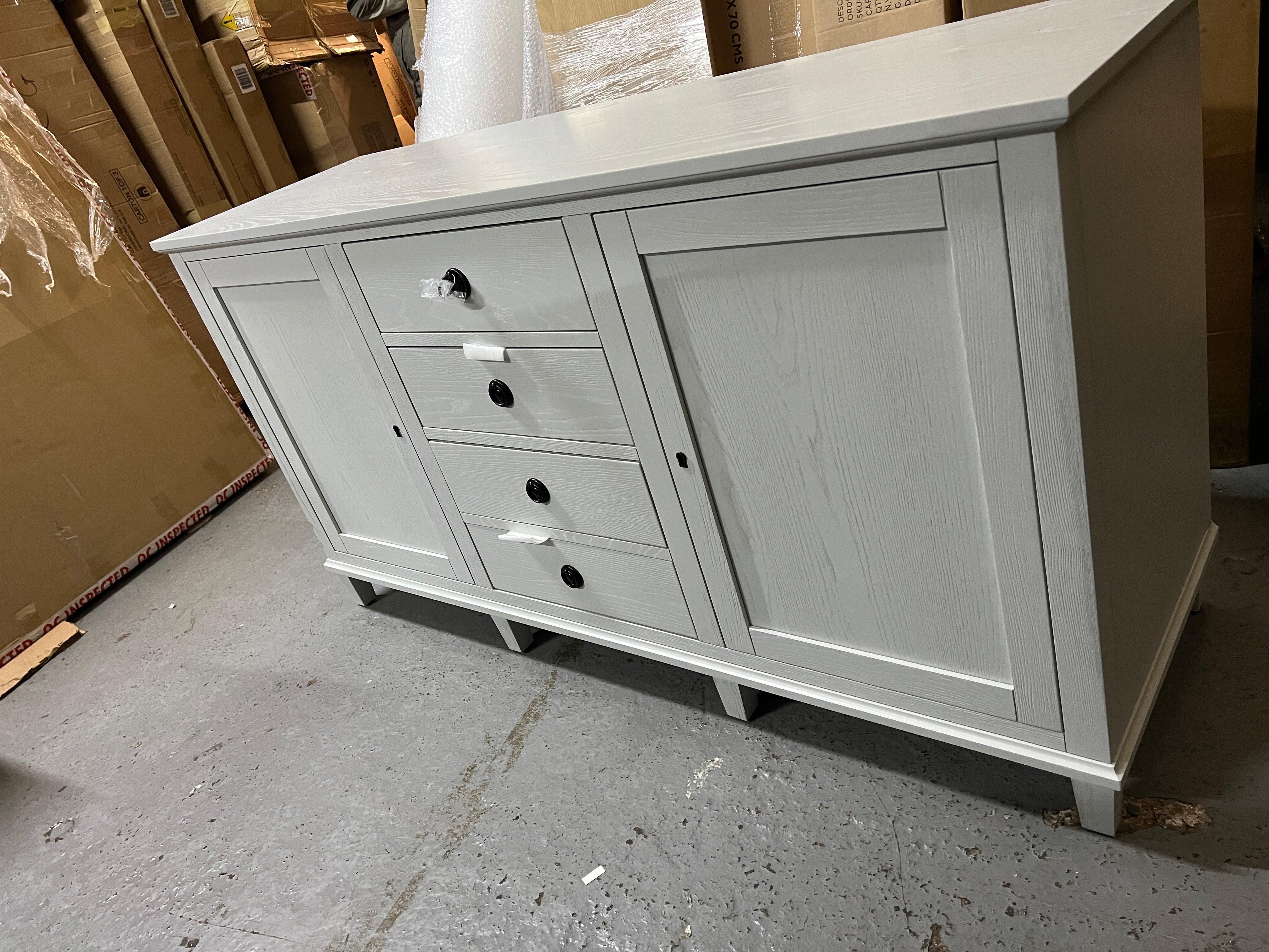Charlbury Mineral Grey Large Sideboard With Drawers Quality Furniture Clearance Ltd