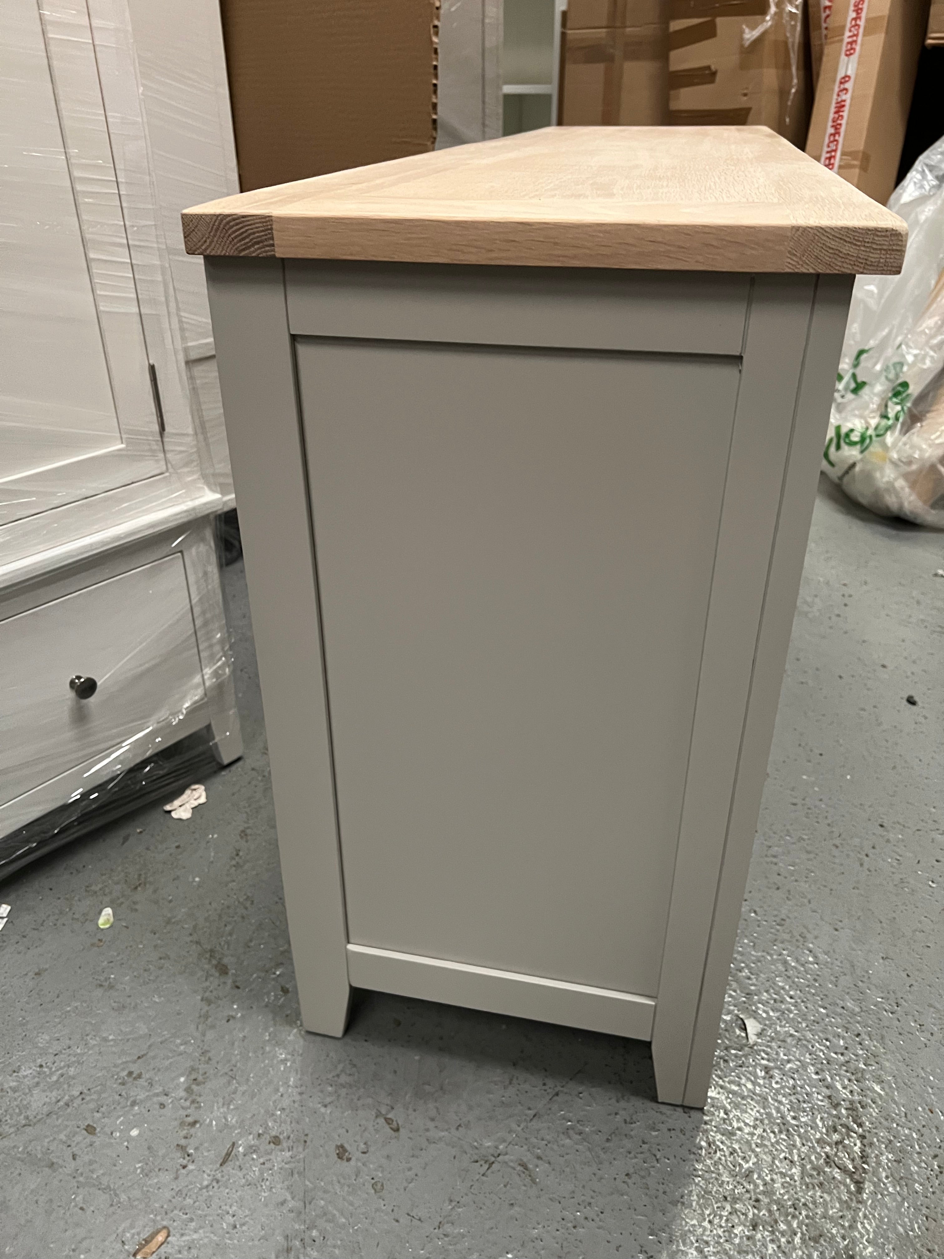 Chester Dove Grey Low and Wide Chest Quality Furniture Clearance Ltd