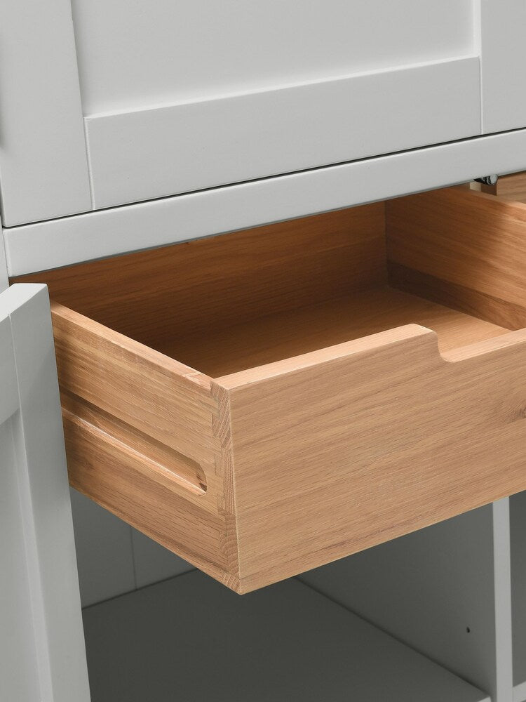 Simply Cotswold Pebble Grey Double Larder Quality Furniture Clearance Ltd