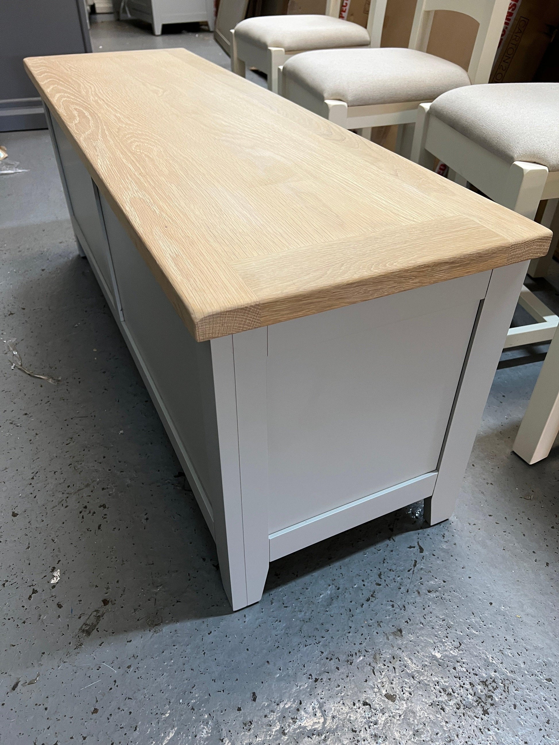 Grey Wide Blanket Box furniture delivered