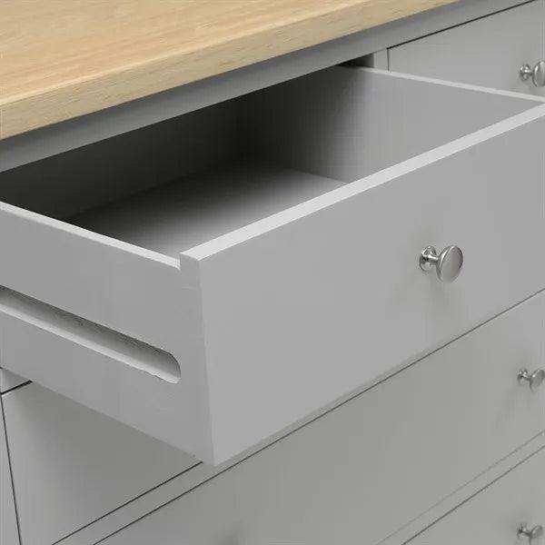 CHESTER DOVE GREY 4 over 3 Large Chest of Drawers Quality Furniture Clearance Ltd