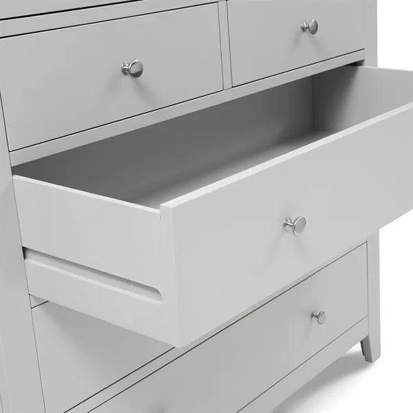 CHESTER DOVE GREY 4 over 3 Large Chest of Drawers Quality Furniture Clearance Ltd