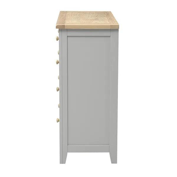 CHESTER DOVE GREY 5 Drawer Chest Quality Furniture Clearance Ltd