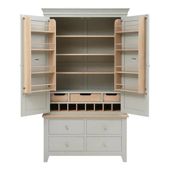 CHESTER DOVE GREY Double Larder Quality Furniture Clearance Ltd
