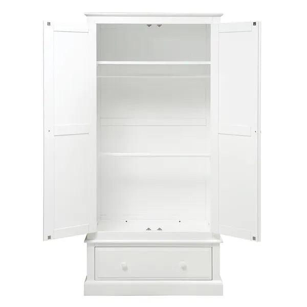 PENSHAM PURE WHITE Narrow Double Wardrobe Quality Furniture Clearance Ltd