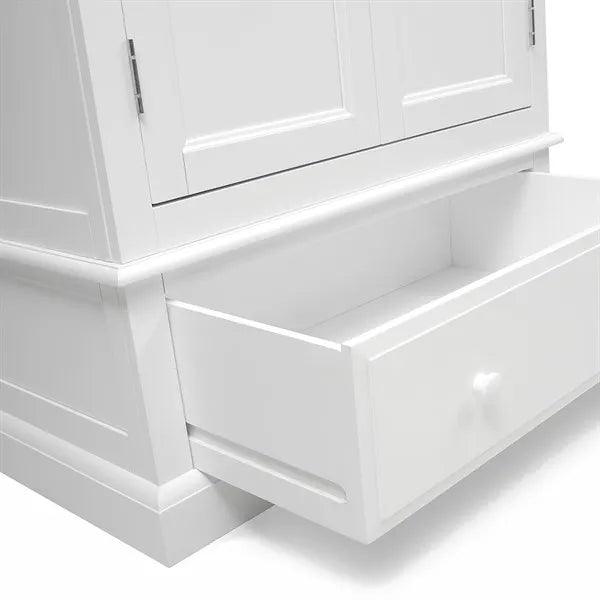 PENSHAM PURE WHITE Narrow Double Wardrobe Quality Furniture Clearance Ltd