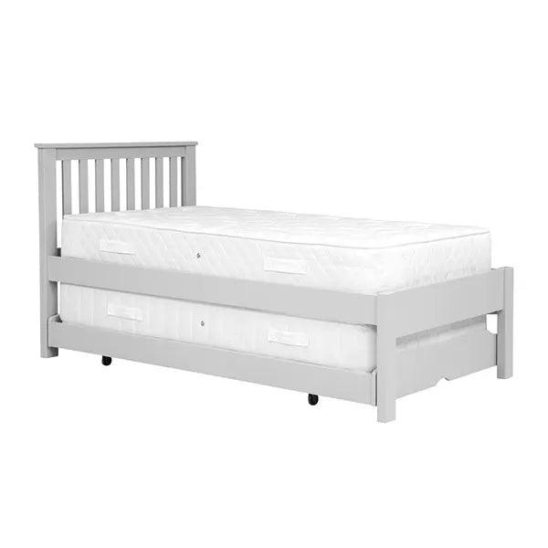 PENSHAM DOVE GREY Guest Bed and Trundle with Two Mattresses Quality Furniture Clearance Ltd