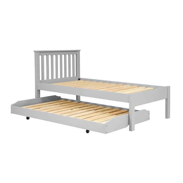 PENSHAM DOVE GREY Guest Bed and Trundle with Two Mattresses Quality Furniture Clearance Ltd