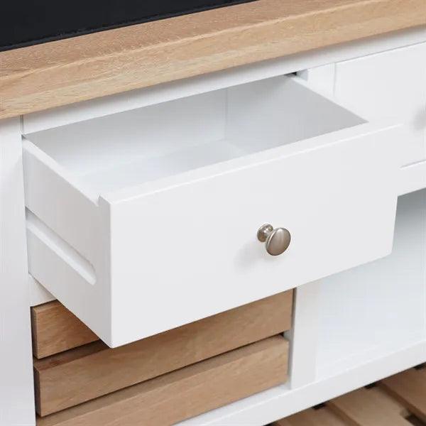 CHESTER PURE WHITE Kitchen Island Quality Furniture Clearance Ltd