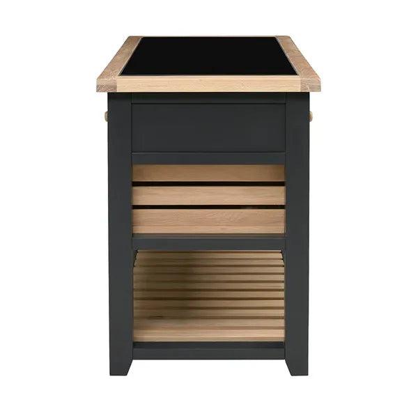 CHESTER CHARCOAL Kitchen Island Quality Furniture Clearance Ltd
