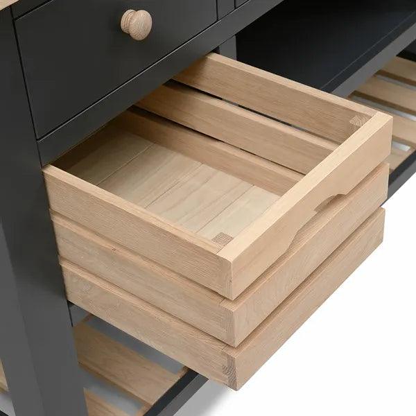 CHESTER CHARCOAL Kitchen Island Quality Furniture Clearance Ltd