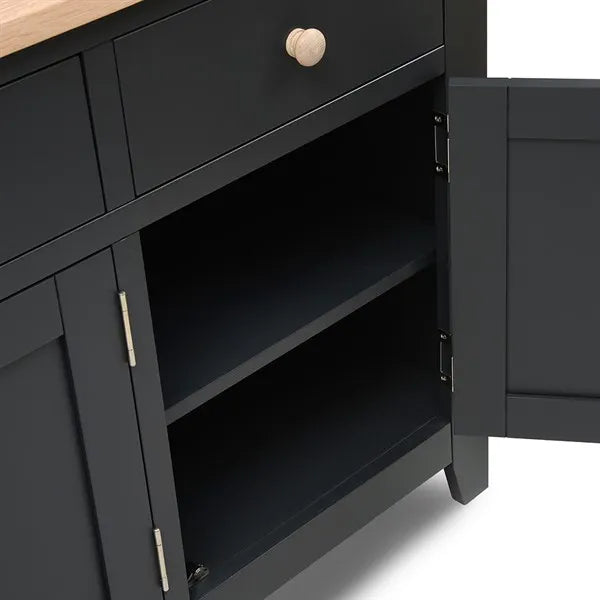 CHESTER CHARCOAL Extra Large Sideboard Quality Furniture Clearance Ltd