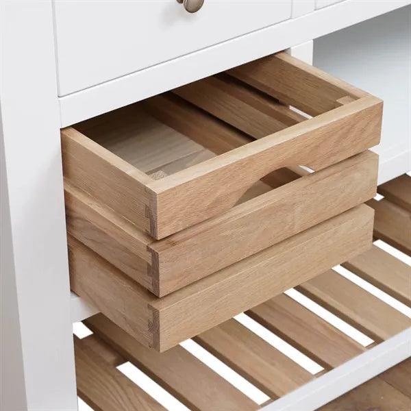 CHESTER PURE WHITE Kitchen Island Quality Furniture Clearance Ltd