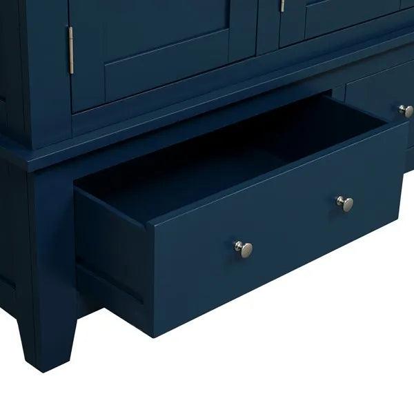 CHESTER MIDNIGHT BLUE Triple Wardrobe Quality Furniture Clearance Ltd