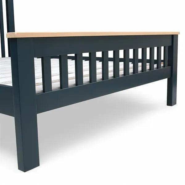 CHESTER MIDNIGHT BLUE 4ft 6" Double Bed Quality Furniture Clearance Ltd