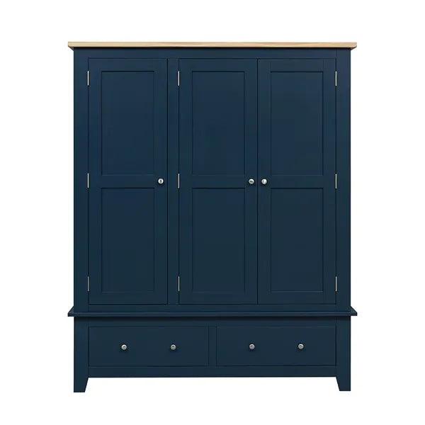 CHESTER MIDNIGHT BLUE Triple Wardrobe Quality Furniture Clearance Ltd