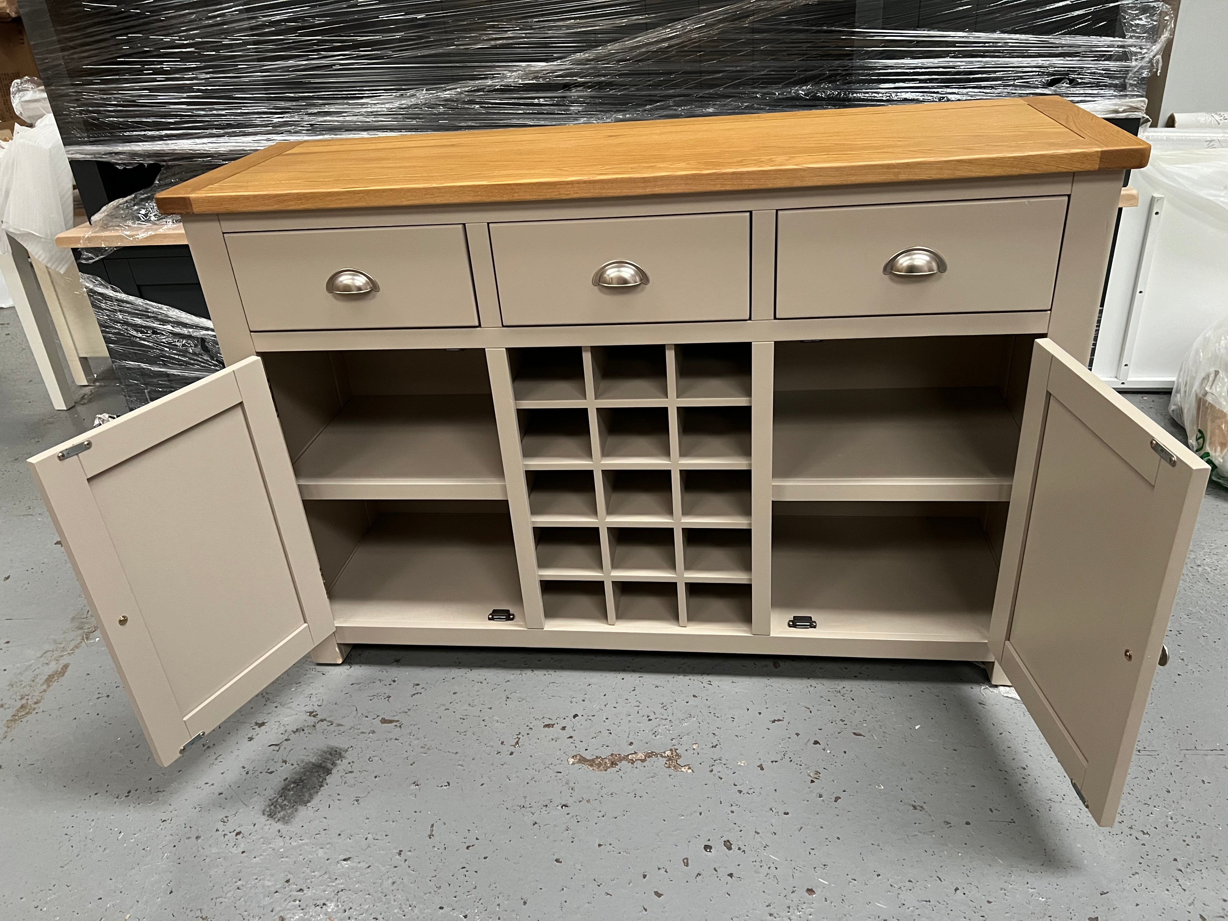 LUNDY STONE
Sideboard with Wine Rack Quality Furniture Clearance Ltd