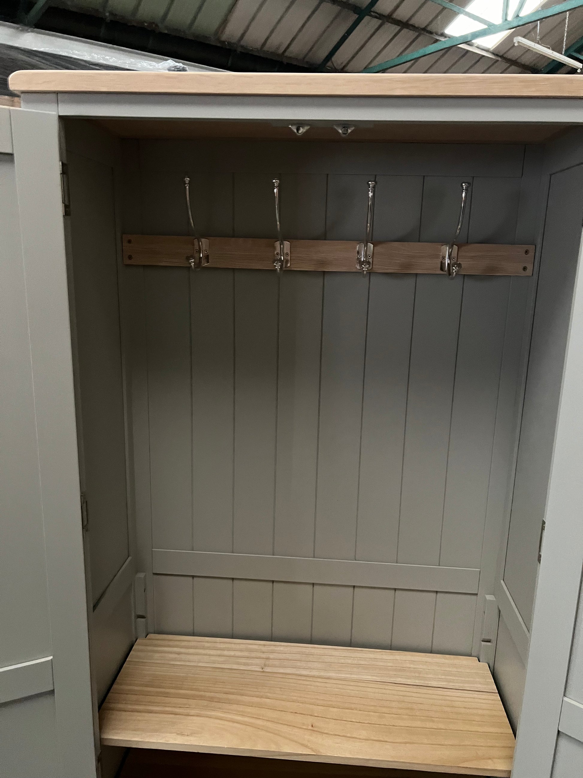 Chester Dove Grey 2 Door Hallway Cloakroom furniture delivered