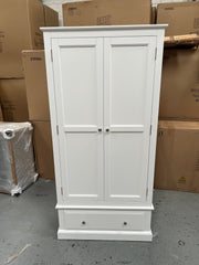 Pensham Pure White Narrow Double Wardrobe furniture delivered