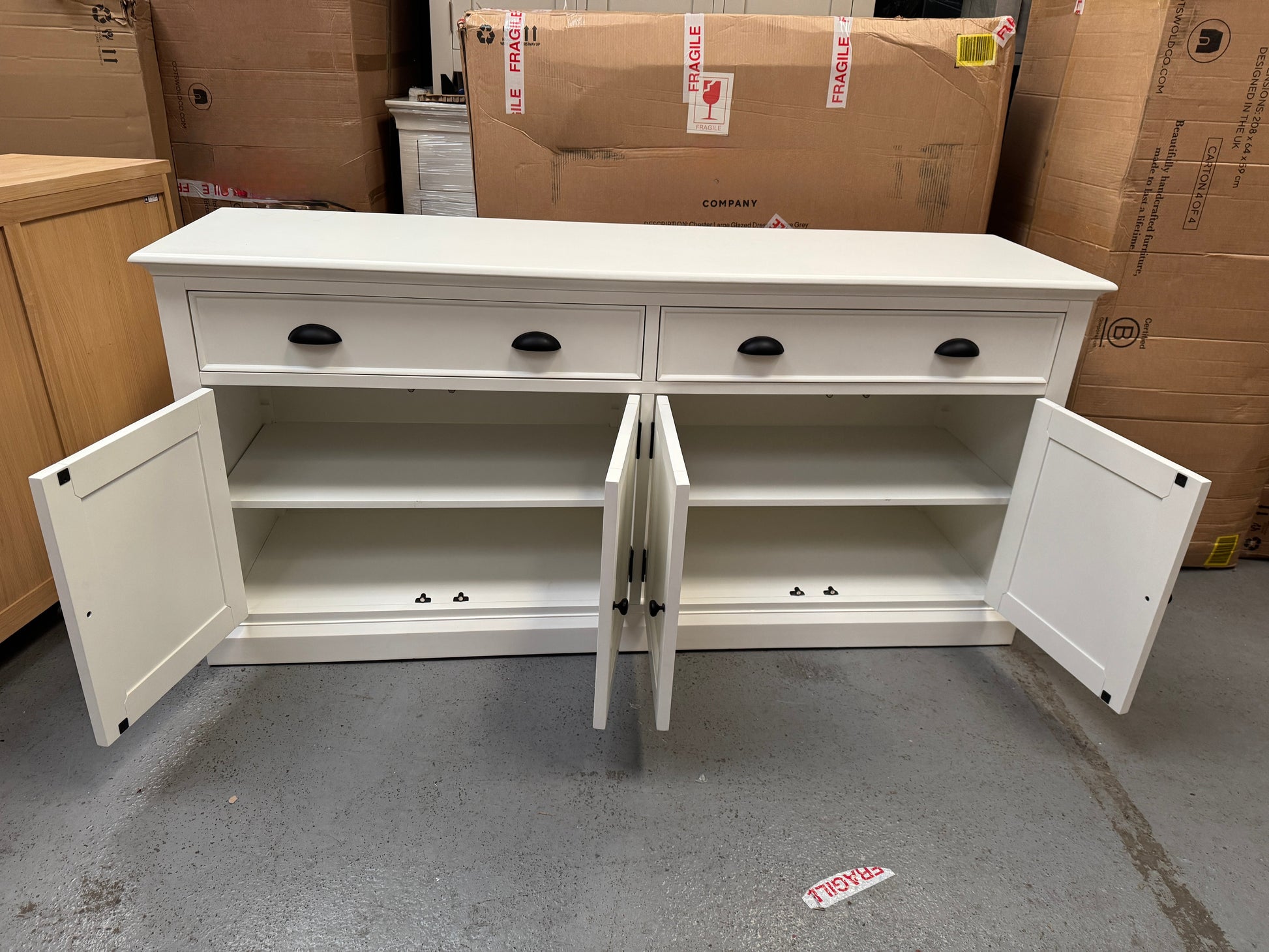 STOW WARM WHITE
Extra Large Sideboard Quality Furniture Clearance Ltd