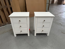 Load image into Gallery viewer, Set of two SIMPLY COTSWOLD PURE WHITE
3 Drawer Bedside Tables Quality Furniture Clearance Ltd
