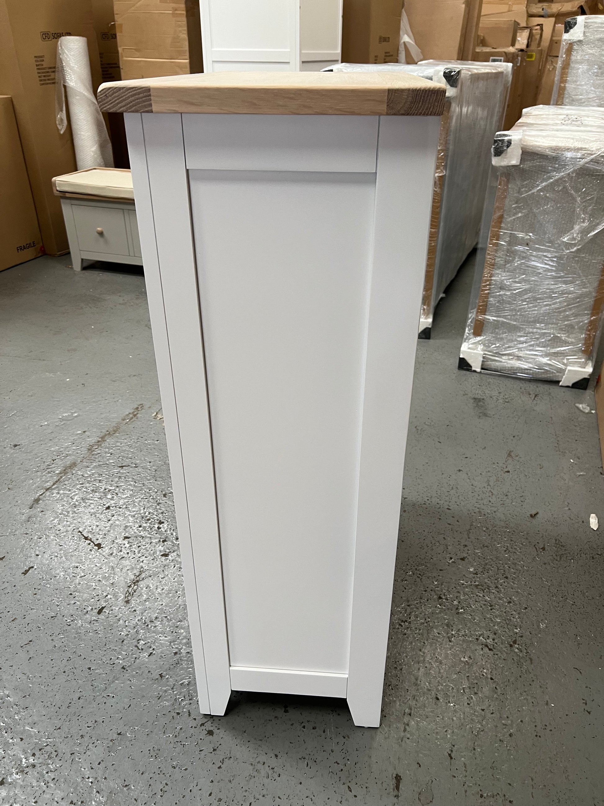 CHESTER PURE WHITE Large Shoe Cupboard Quality Furniture Clearance Ltd
