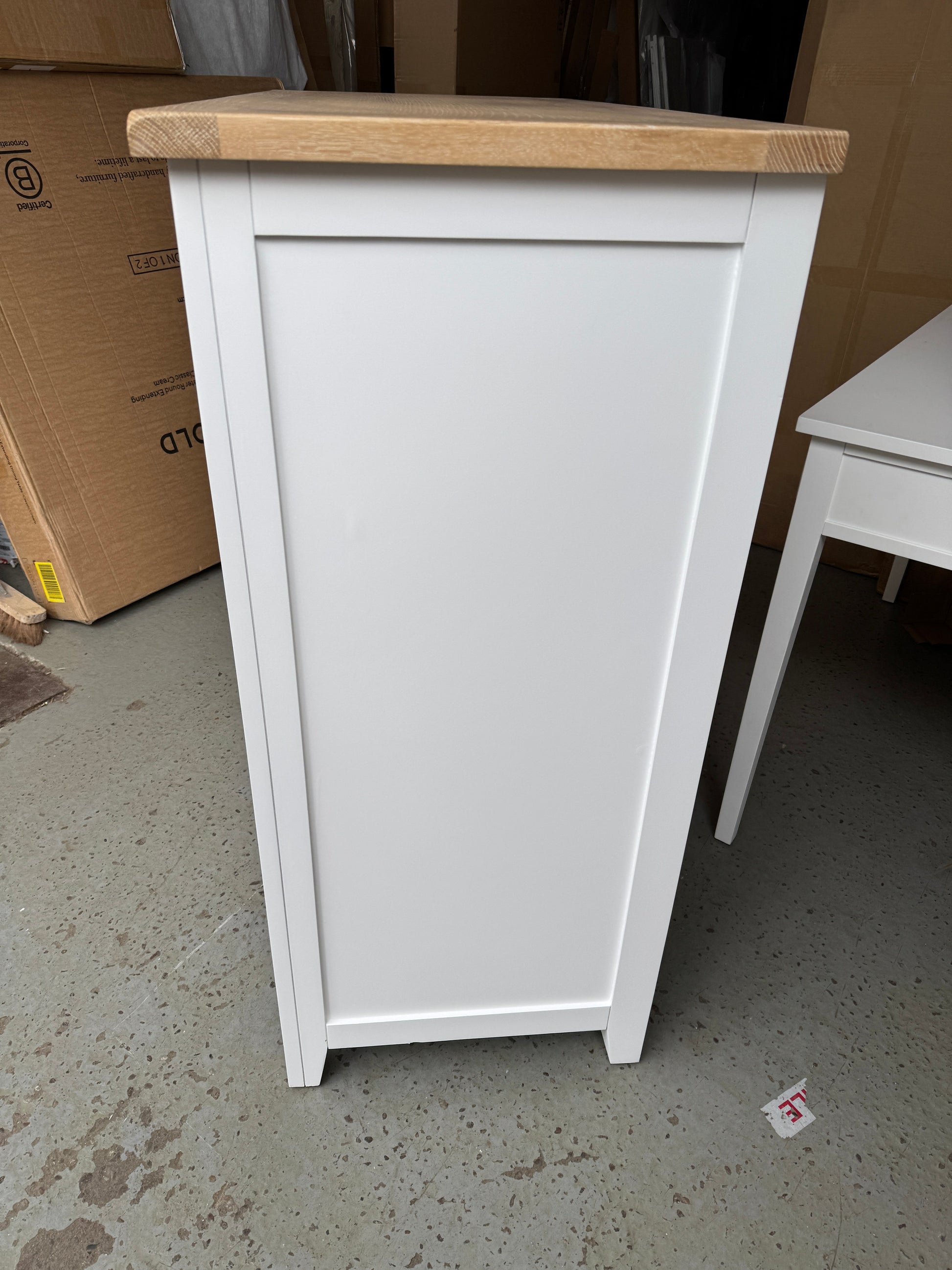 Chester Pure White 7 Drawer Chest Quality Furniture Clearance Ltd