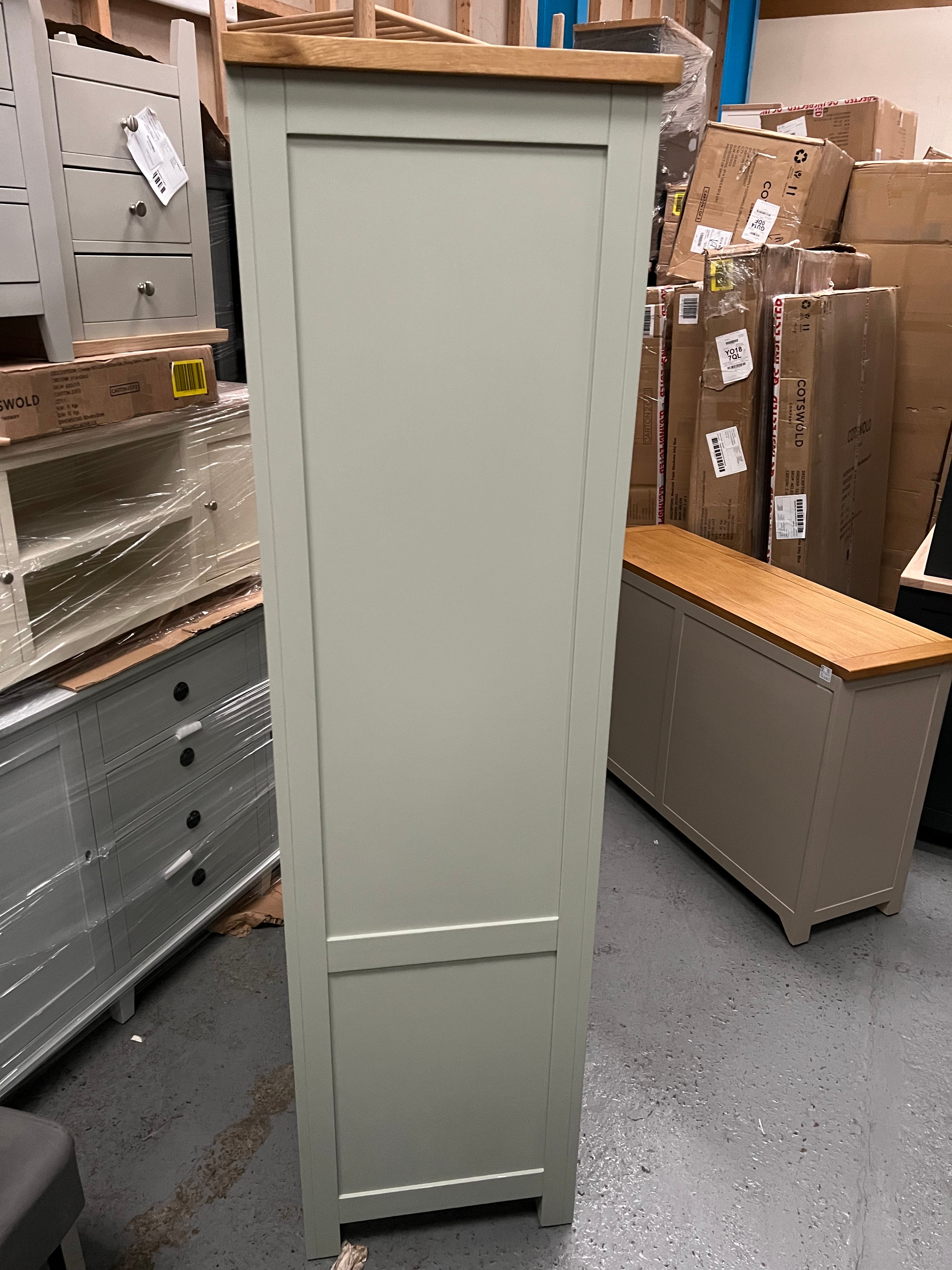 Sussex Sage Green Double Larder Quality Furniture Clearance Ltd