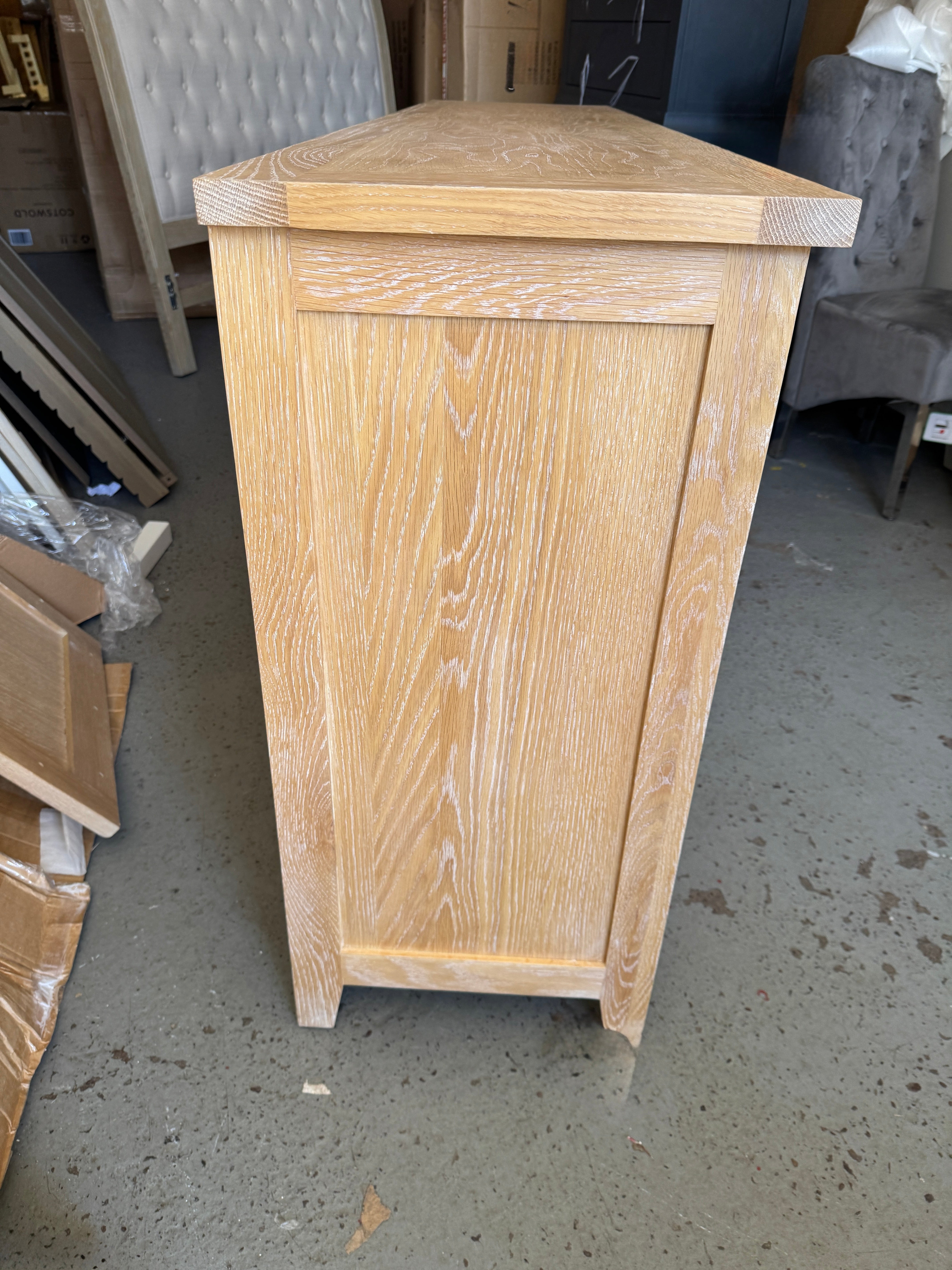 Inglesham Whitewash Oak Extra Large Sideboard Quality Furniture Clearance Ltd