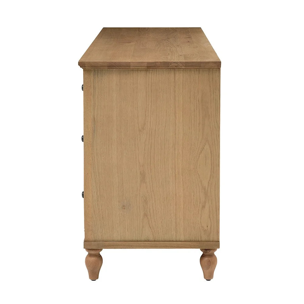 ELKSTONE MELLOW OAK 8 Drawer Wide Chest Quality Furniture Clearance Ltd