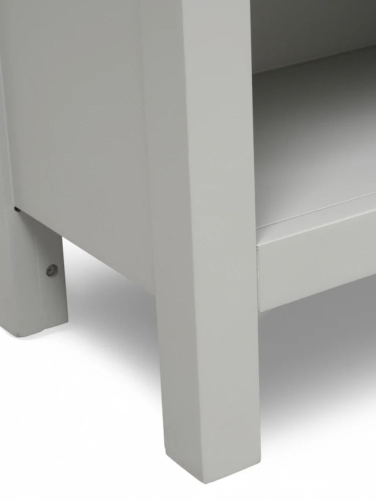 Simply Cotswold Pebble Grey Slim Bookcase Quality Furniture Clearance Ltd